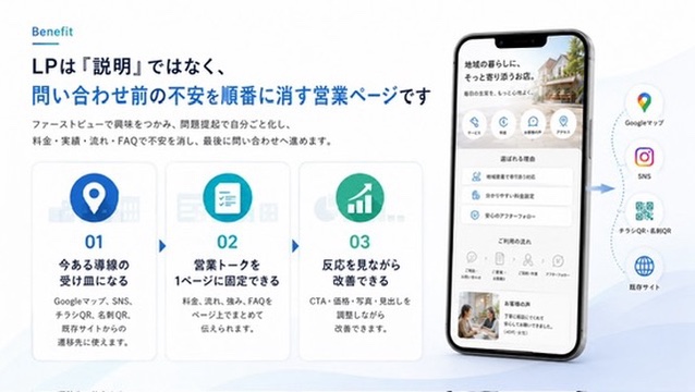 LPは説明ではなく問い合わせ前の不安を順番に消す営業ページ