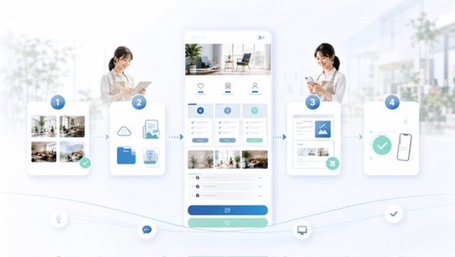 LP制作の4ステップを示すイメージ